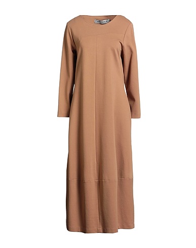 SHIRTAPORTER Midi dress Camel 65% Viscose, 32% Nylon, 3% Elastane