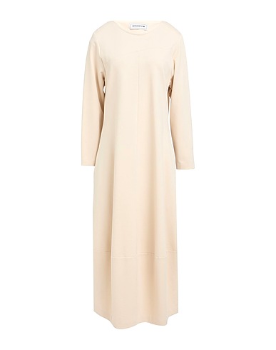 SHIRTAPORTER Midi dress Light grey 65% Viscose, 32% Nylon, 3% Elastane