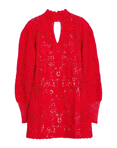 TWINSET Sheath dress Red 70% Acrylic, 30% Wool
