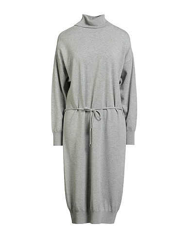 PESERICO Midi dress Grey 70% Virgin Wool, 20% Silk, 10% Cashmere