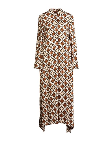 SHIRTAPORTER Midi dress Brown 100% Viscose