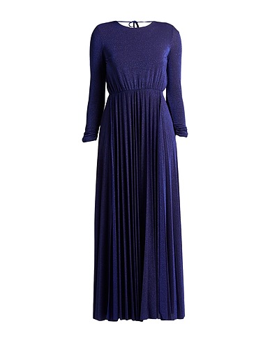 SOALLURE Long dress Navy blue 63% Viscose, 16% Polyamide, 16% Metallic fiber, 5% Elastane