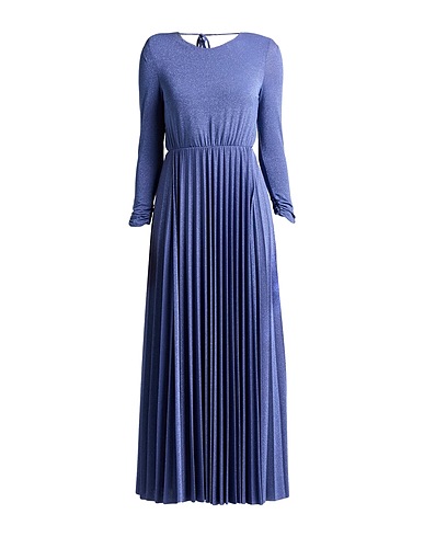 SOALLURE Long dress Slate blue 63% Viscose, 16% Polyamide, 16% Metallic fiber, 5% Elastane