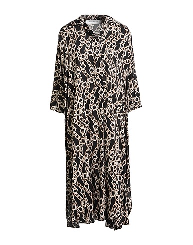 SHIRTAPORTER Midi dress Black 100% Viscose