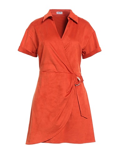 LIU •JO Short dress Rust 90% Polyester, 10% Elastane