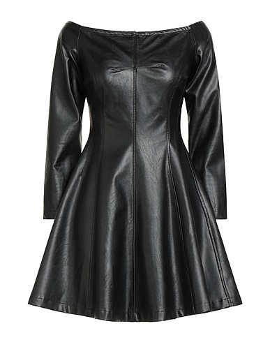SILENCE LIMITED Kurzes Kleid Schwarz 55% Viskose, 45% Polyester