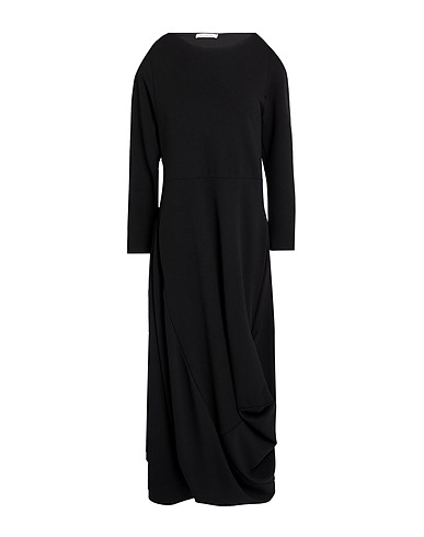 LE STREGHE Midi dress Black 97% Polyester, 3% Elastane