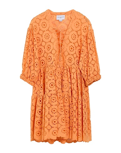 ISABELLE BLANCHE Paris Short dress Orange 100% Cotton