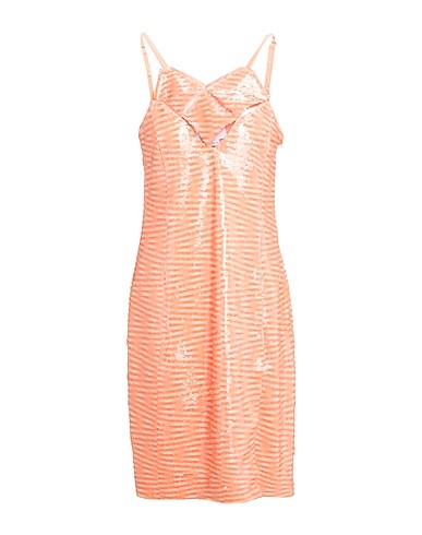 ISABELLE BLANCHE Paris Midi dress Salmon pink 100% Polyester, Acetate