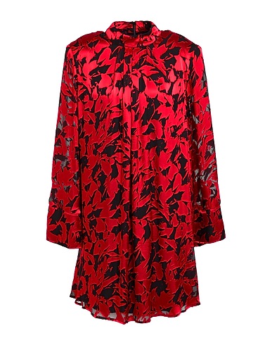 GESTUZ Short dress Red 75% Viscose, 25% Silk