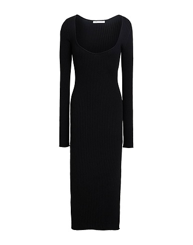 MAR DE MARGARITAS Midi-Kleid Schwarz 50% Wolle, 50% Acryl