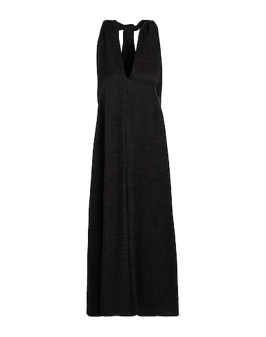 HAPPY 25® Vestito lungo Nero 85% Viscosa, 15% Poliammide