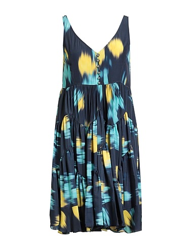 LANVIN Vestito corto Blu navy 100% Poliestere, Ottone