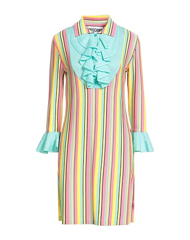 MOSCHINO Short dress Turquoise 100% Virgin Wool