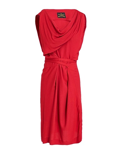 VIVIENNE WESTWOOD ANGLOMANIA Midi dress Brick 85% Viscose, 15% Wool