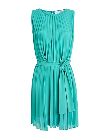 KAOS Pleated dress Turquoise 100% Polyester