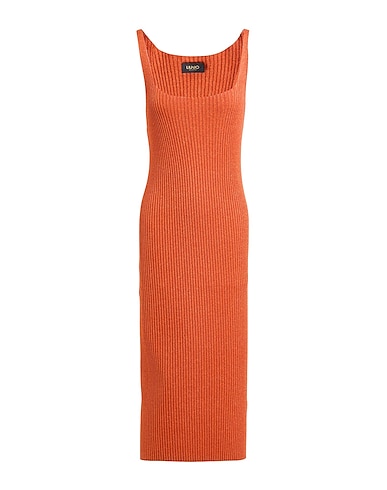 LIU •JO Midi dress Rust 56% Viscose, 24% Polyester, 20% Elastane
