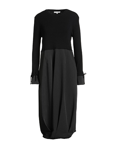 COLOUR 5 POWER Midi dress Black 40% Polyester, 20% Viscose, 20% Acrylic, 20% Merino Wool, Synthetic fibers
