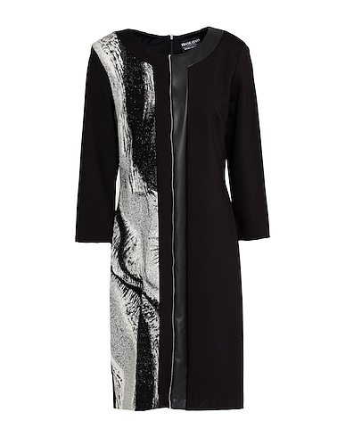 FRANK LYMAN Sheath dress Black 45% Rayon, 43% Nylon, 12% Elastane, Polyester, Acrylic