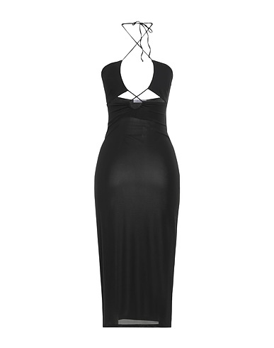 MC2 SAINT BARTH Midi dress Black 95% Viscose, 5% Elastane