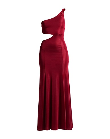 LA SEMAINE Paris Long dress Burgundy 97% Polyester, 3% Elastane
