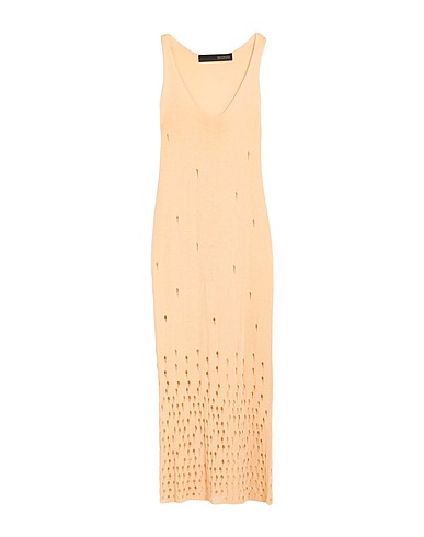 MESSAGERIE Long dress Beige 35% Linen, 35% Viscose, 30% Cotton