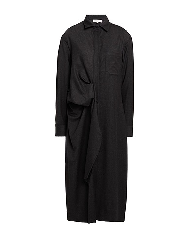ANTONELLI Midi dress Charcoal 48% Virgin Wool, 24% Viscose, 24% Polyester, 4% Elastane