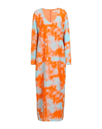SAMSØE Φ SAMSØE Long dress Orange 80% EcoVero™ viscose, 20% Polyester