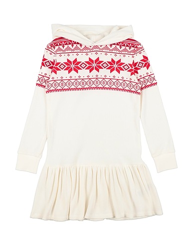 POLO RALPH LAUREN Dress White 58% Cotton, 39% Modal, 3% Elastane