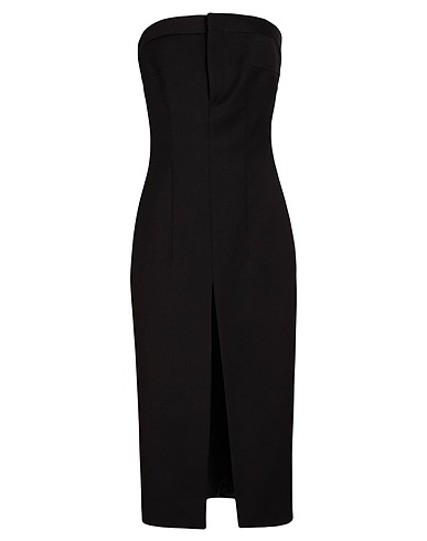 NINEMINUTES Midi dress Black 64% Polyester, 34% Viscose, 2% Elastane