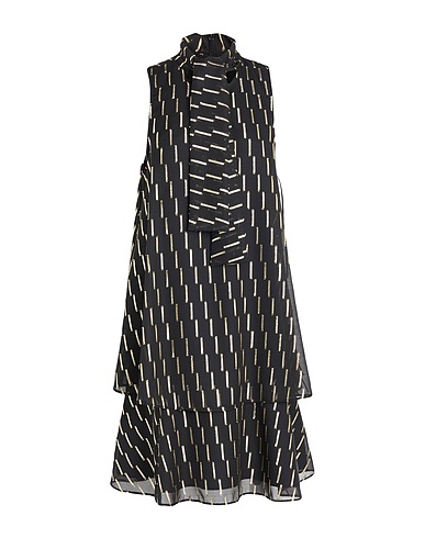 ARMANI EXCHANGE Kurzes Kleid Schwarz 93% Polyester, 7% Metallfaser