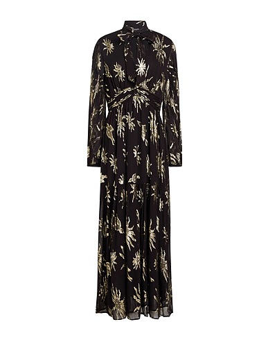 MAISON SCOTCH Long dress Black 80% Viscose, 20% Polyester