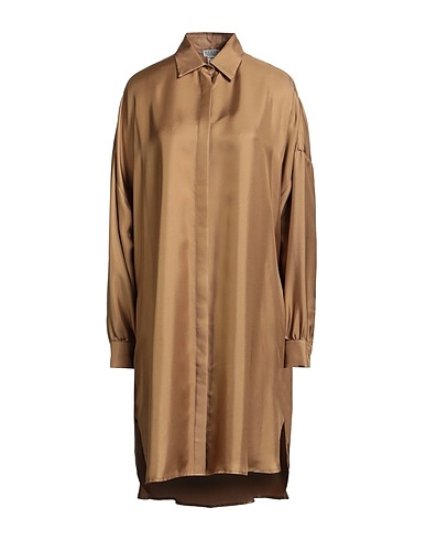 HERTH Vestito chemisier Khaki 100% Seta