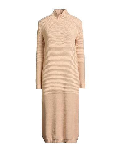 CRISTINA GAVIOLI ひざ丈ワンピース ベージュ レーヨン 40% / ナイロン 30% / ウール 25% / カシミヤ 5%