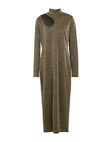 SAHOCO Midi dress Dark green 65% Polyester, 30% Lurex®, 5% Elastane