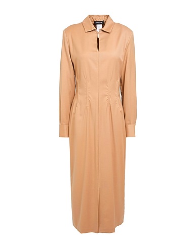 FABIANA FILIPPI Midi dress Camel 94% Virgin Wool, 5% Polyamide, 1% Elastane