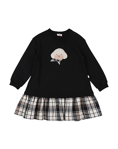 IL GUFO Dress Black 94% Cotton, 6% Elastane, Polyester