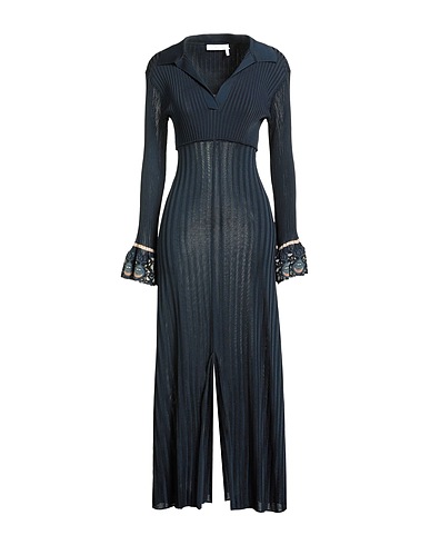 CHLOÉ Long dress Navy blue 100% Viscose