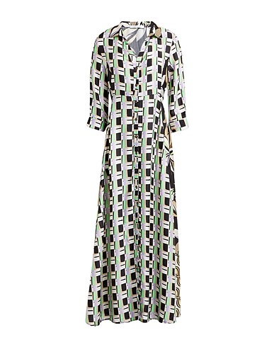EMMA & GAIA Long dress Light green 100% Viscose