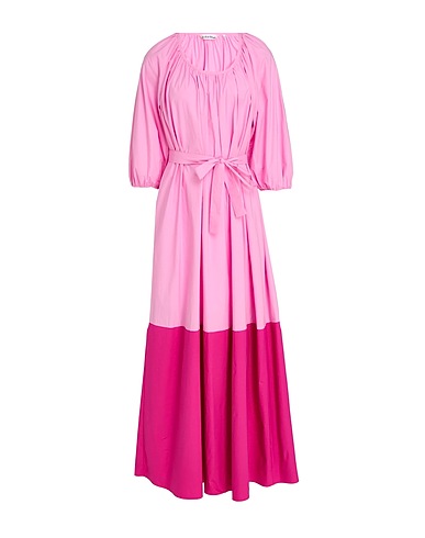 LE SARTE PETTEGOLE Long dress Pink 97% Cotton, 3% Elastane