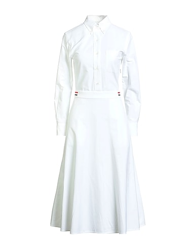 THOM BROWNE Midi dress White 100% Cotton