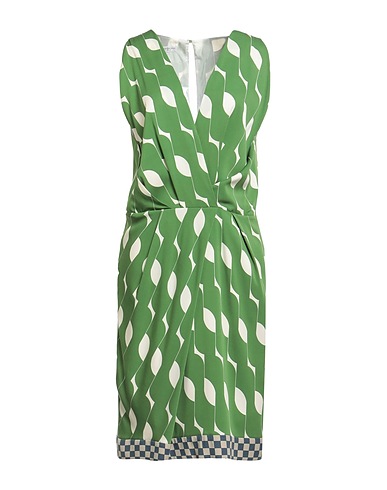 DRIES VAN NOTEN Midi-Kleid Grün 84% Seide, 11% Viskose, 5% Elastan