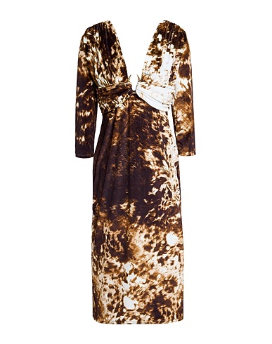 ROBERTO CAVALLI Midi dress Dark brown 88% Polyamide, 12% Elastane