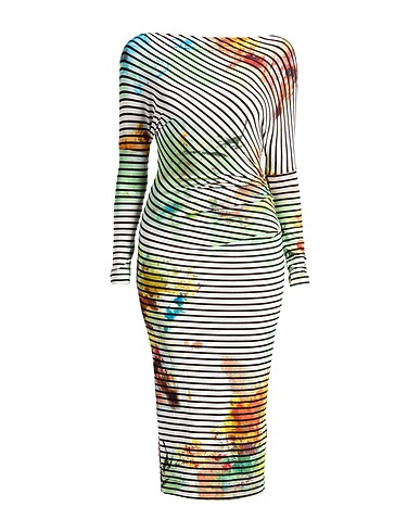 VIVIENNE WESTWOOD ANGLOMANIA Midi dress Black 96% Viscose, 4% Elastane