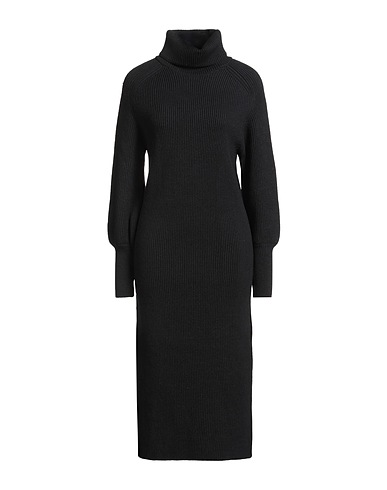 SOALLURE Midi dress Black 52% Viscose, 28% Polyester, 20% Polyamide
