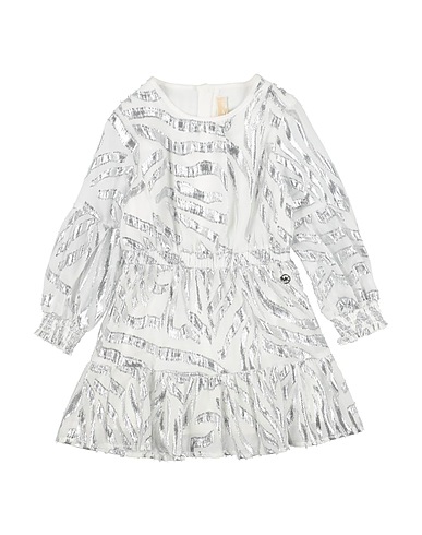 MICHAEL KORS KIDS Dress White 79% Polyester, 21% Metallic fiber