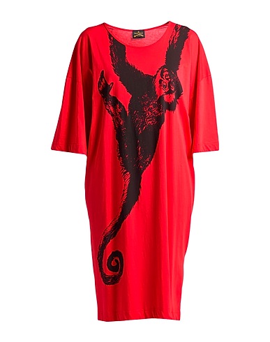 VIVIENNE WESTWOOD ANGLOMANIA Midi dress Red 100% Cotton