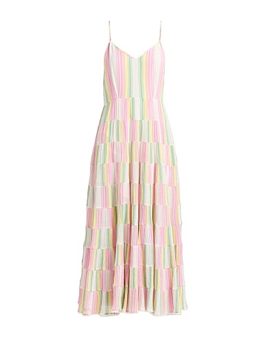 RIXO Long dress Pink 100% Cotton