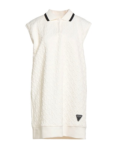 GUESS ミニワンピース・ドレス アイボリー ポリエステル 75% / コットン 23% / ポリウレタン 2%