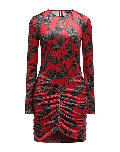 JUST CAVALLI Sheath dress Red 92% Polyester, 8% Elastane